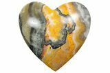 Polished Bumblebee Jasper Heart - Indonesia #210535-1